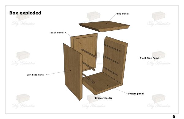 Small Glass Door Cabinet Humidor Woodworking Plan, DIY Cigar Humidor Cabinet, Cabinet Humidor Plans PDF, Cigar Humidor Cabinet Plans