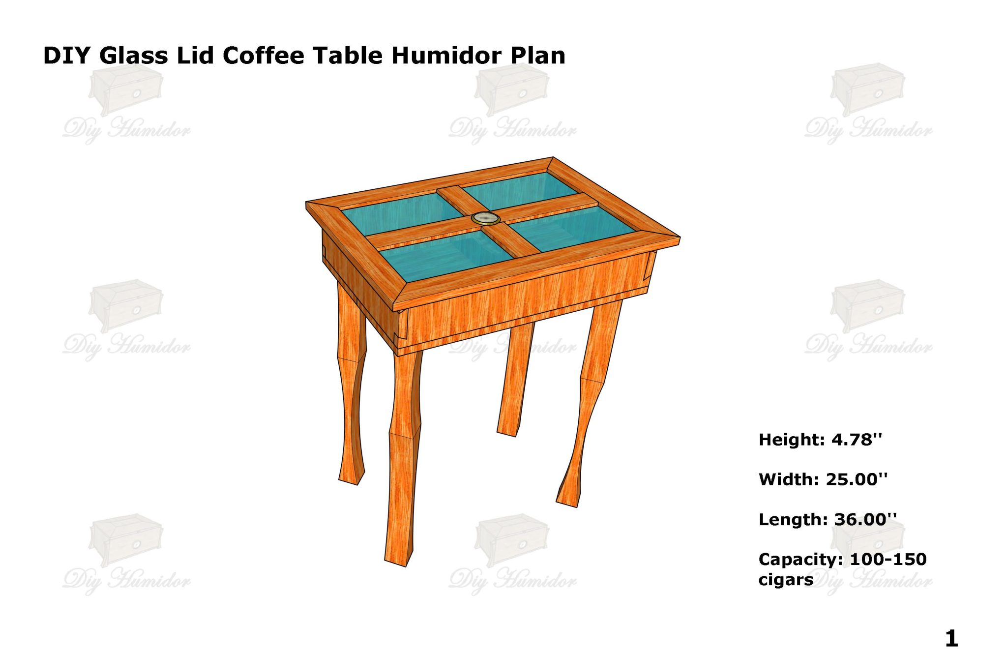 DIY Glass Lid Coffee Table Humidor Plan_01