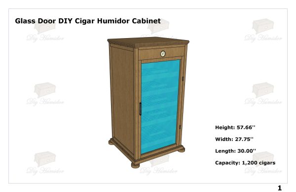 Glass Door DIY Cigar Humidor Cabinet, Cabinet Humidor Plans, Cabinet Humidor Building Plans, Cabinet Humidor Woodworking Plans PDF, Humidor Cabinet Plans PDF