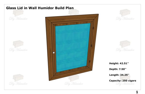 Glass Lid in Wall Humidor Build Plan, Small in Wall Humidor Plan, Diy in Wall Humidor Plans Download, Portable in Wall Cigar Woodworking Humidor Plan PDF, Woodworking in Wall Humidor Build Plan Download