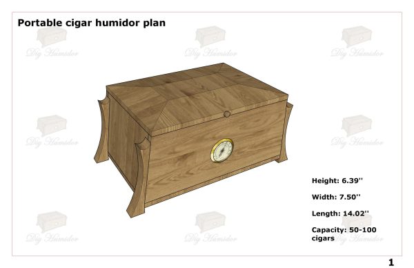 Portable Cigar Humidor Plan, Small Woodworking Humidor Plans PDF, Desktop Humidor Plan PDF, Small Woodworking DIY Humidor Plan Download, Fine Woodworking Humidor Plans PDF, Cigar Humidor Plans PDF