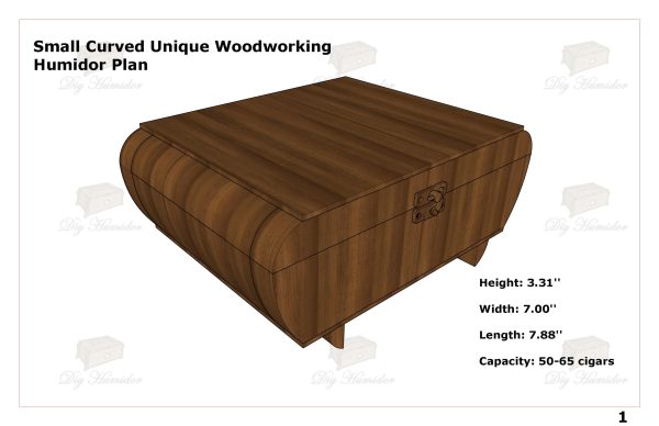 Small Curved Unique Woodworking Humidor Plan_01