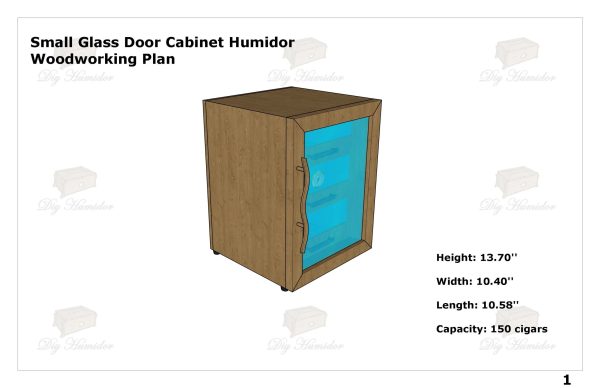Small Glass Door Cabinet Humidor Woodworking Plan_01