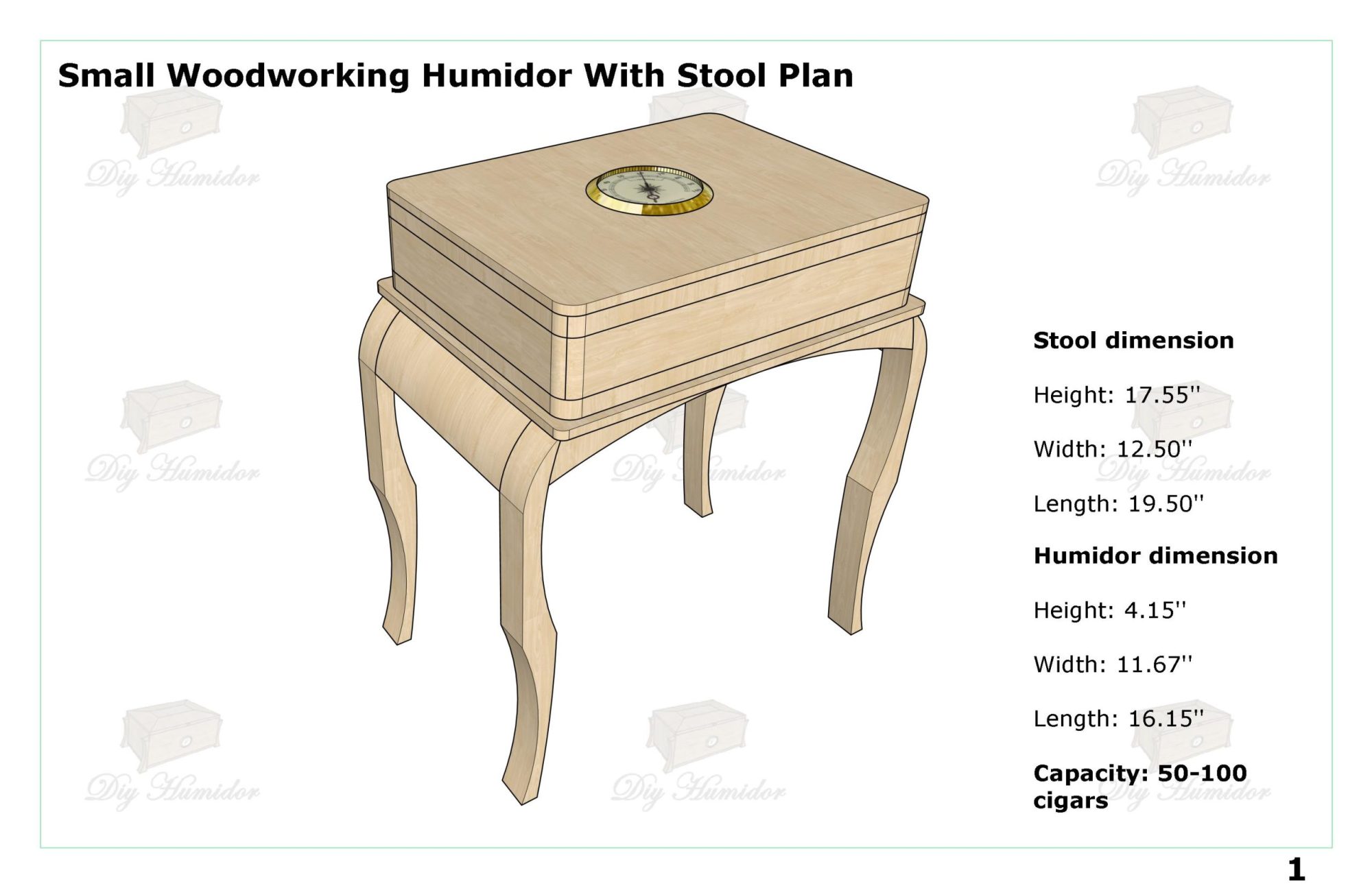 Stool & Humidor Plans Diy Humidor
