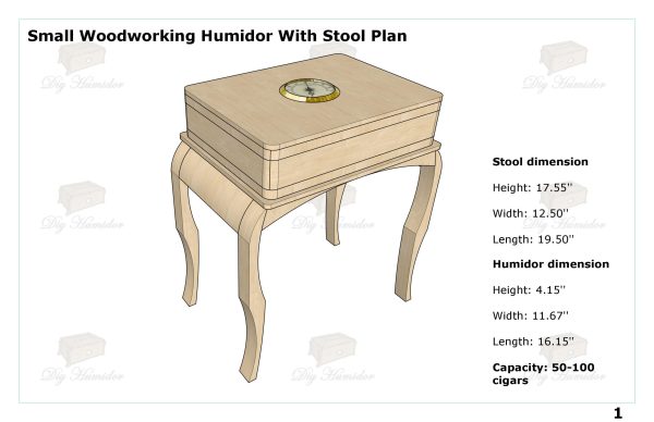 Small Woodworking Humidor With Stool Plan_01