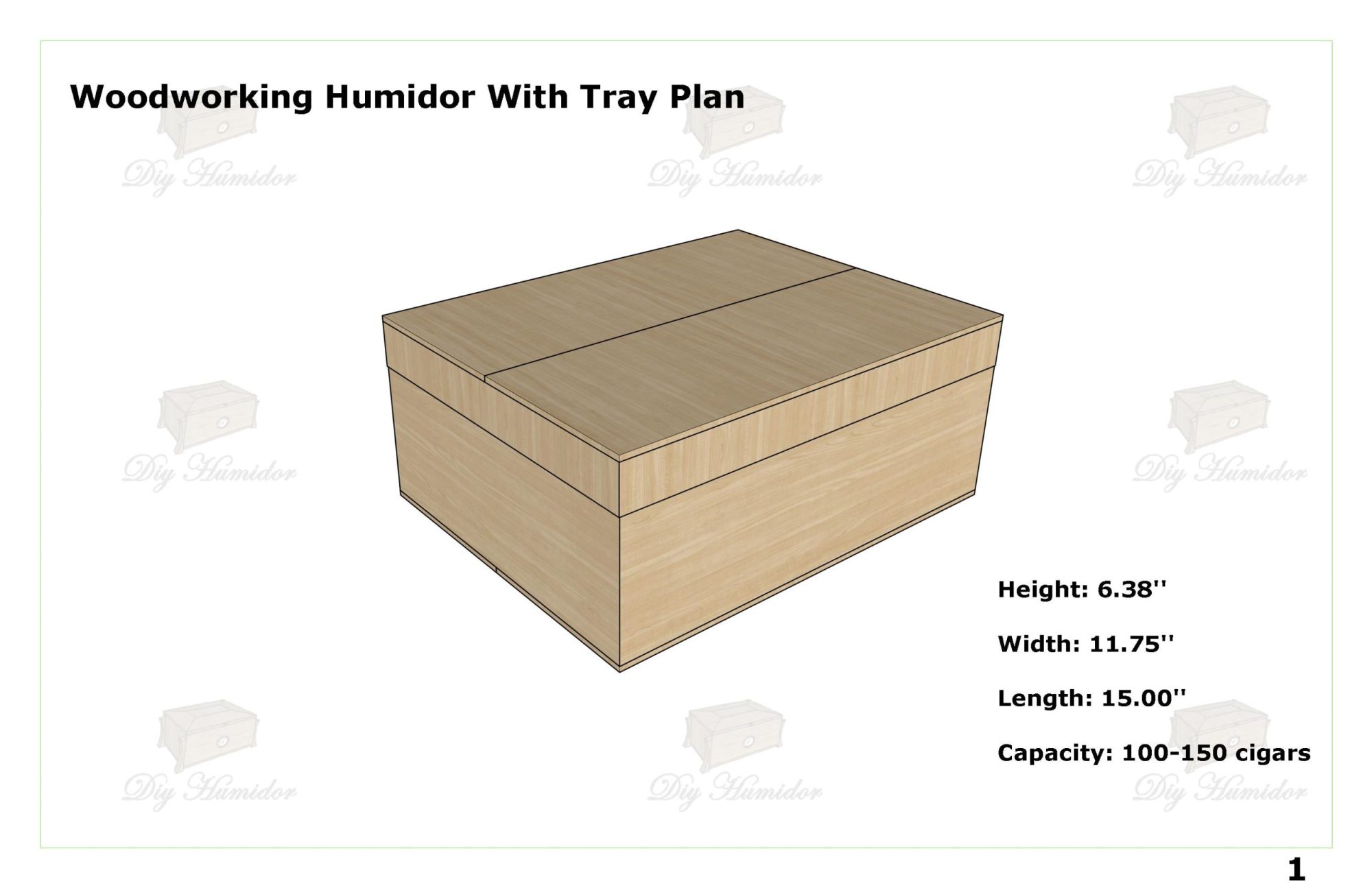 Small Portable Desktop Humidor With Ashtray Plan, Small Desktop Humidor ...